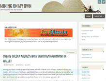 Tablet Screenshot of miningonmyown.com
